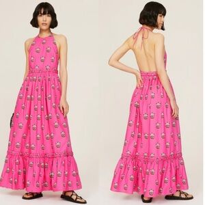 RHODE Pink Floral Maxi Dress